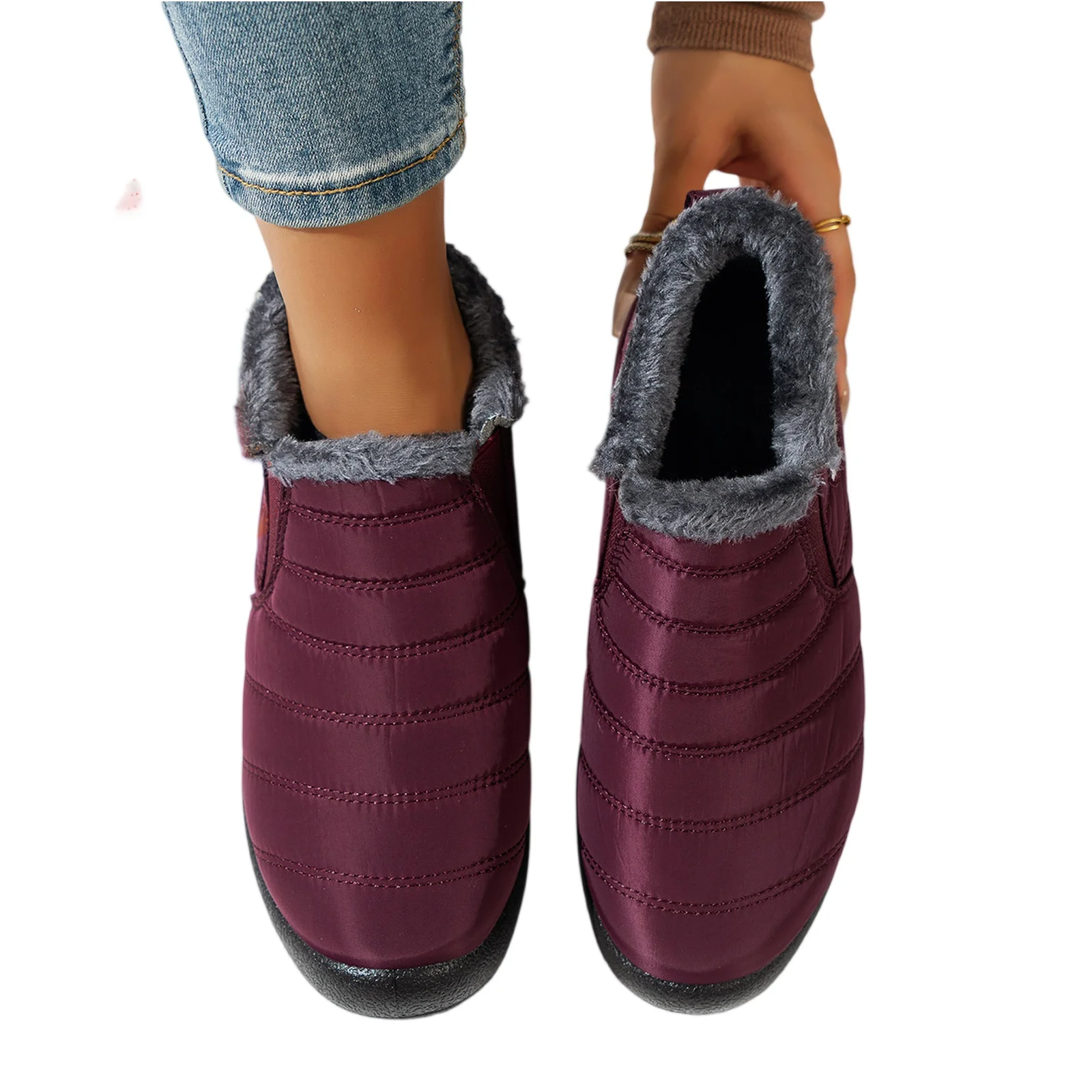 Chaussures imperméables hiver femmes baskets mode femme chaussures décontractées respirant doux classique baskets femme sans lacet cheville chaussures
