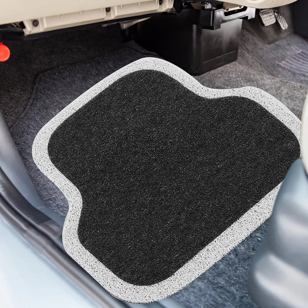 2Pcs Car Floor Mats Rear Seat Universal Liners for Automotive Vehicles Anti-Slip Wear-Resistant Stylish Minimalist