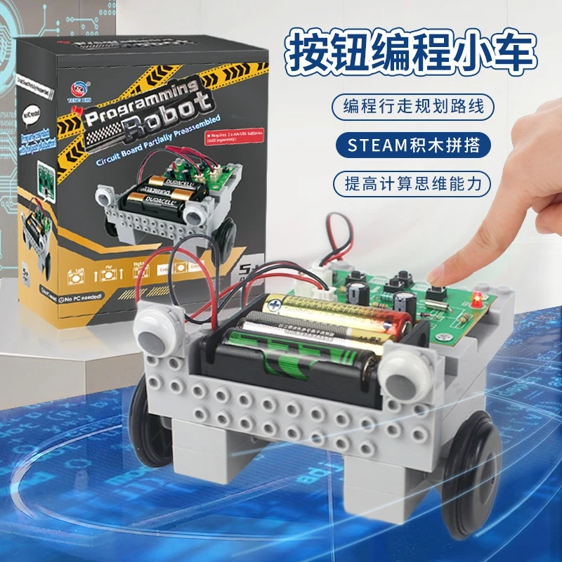 

AI Programmable Coding Car STEM Kit Science Lab Toy For Elementary Kids Interactive Beginner Learning Gift Classroom Birthday