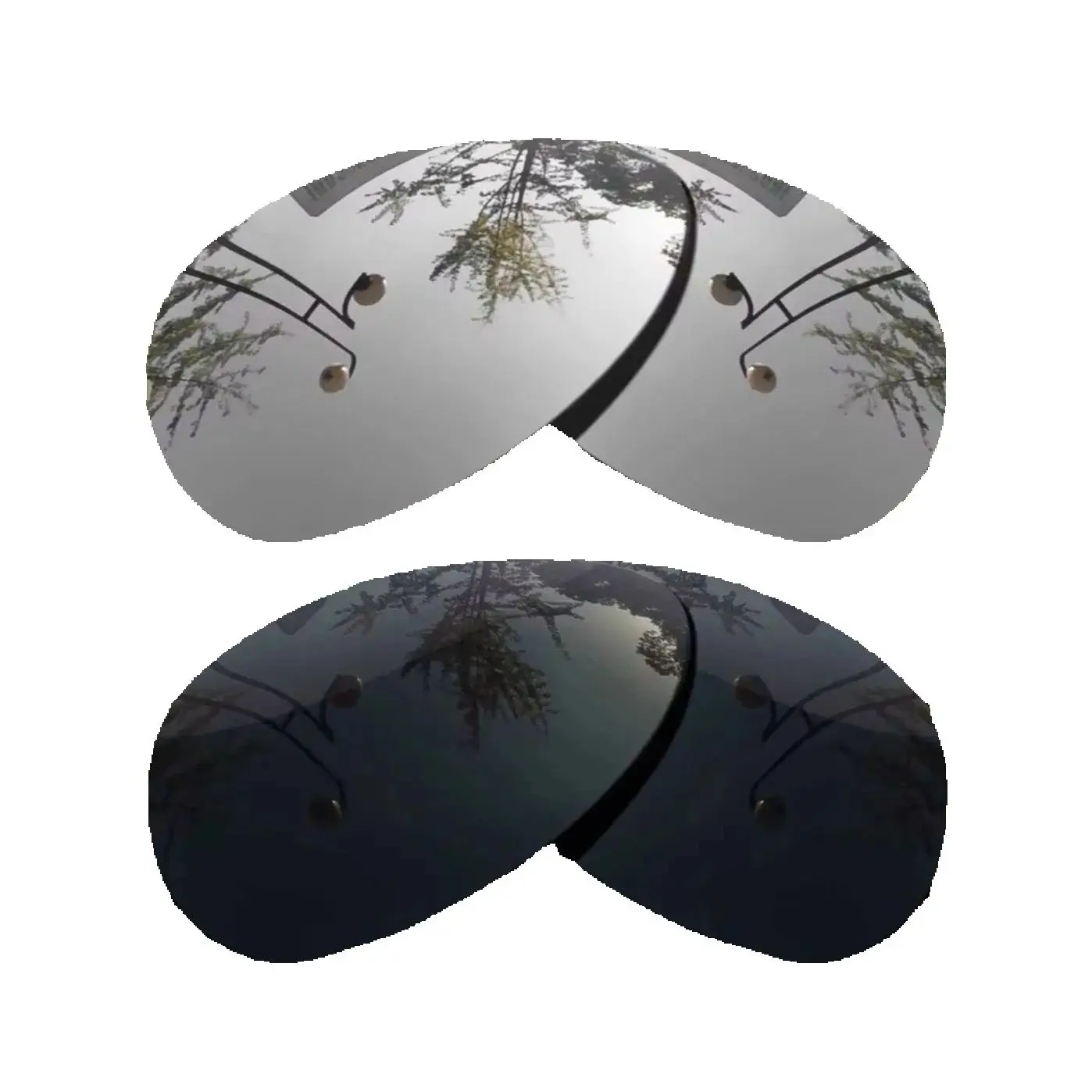 

Chrome & Solid Black Combine Options 100% Precisely Cut Polarized Replacement Lenses for-Oakley CROSSHAIR S Sunglasses