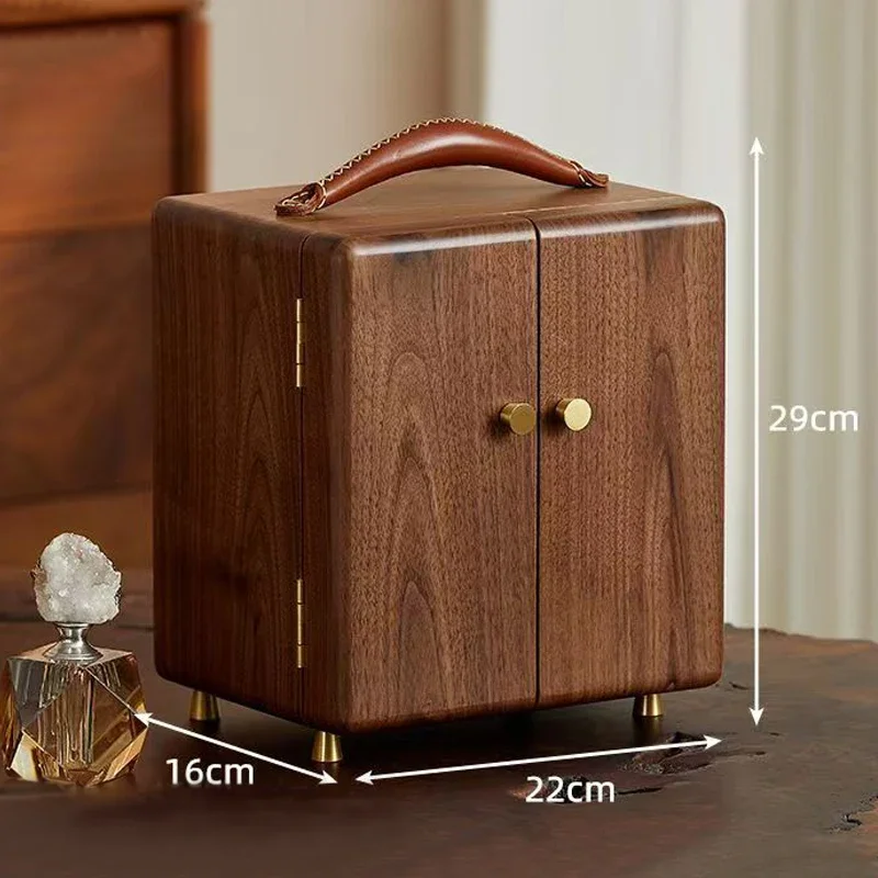 High End Customized Large Capacity Portable Rectangle Timber Jewelry Storage Box with Novel Design for Premium Storage