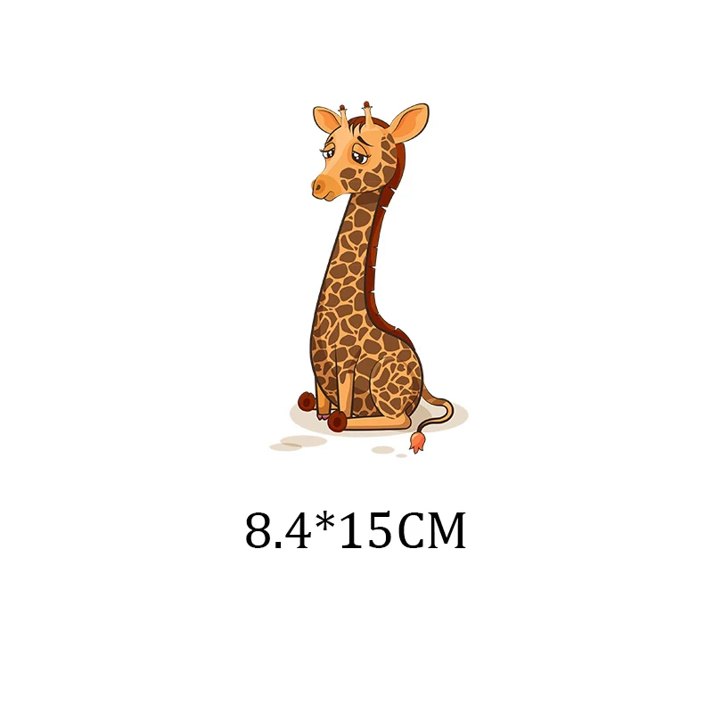 Giraffe Iron On Transfer Sticker For Cloth Heat Transfer Stickers Fashion Cute Graphic Patches DIY Washable Top Stickers