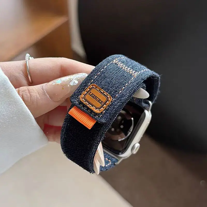 Sport Strap For Apple Watch Band Series 9 8 se 7 6 5 4 3 Ultra 2 Nylon Correa iwatch 44mm 40mm 49mm 45mm 41mm 42mm 38mm Bracelet