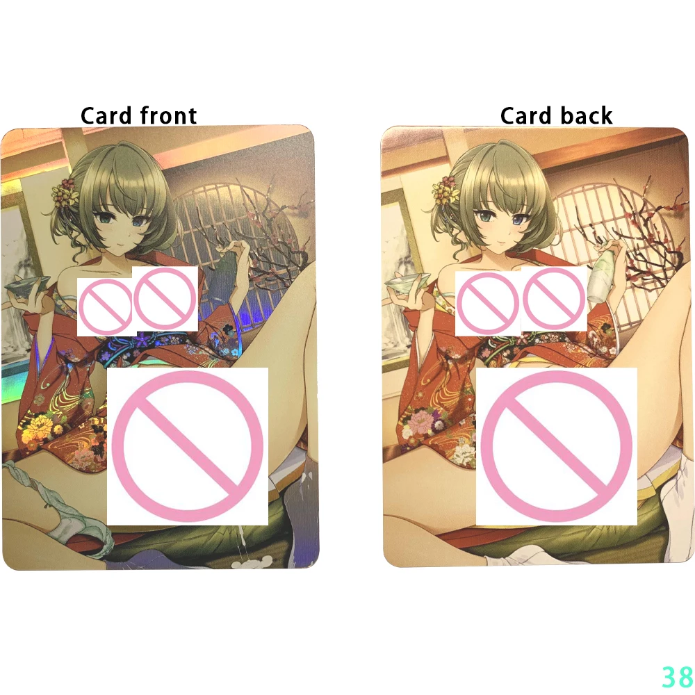 Blue Archive Ichinose Asuna Anime Sexy Nude Collection Card Refractive Color Flash Naked Big Chested Beauty Card Gifts 63*88mm