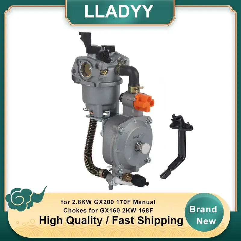 

Generator Dual Fuel Carburetor LPG NG Conversion Kit for 2.8KW GX200 170F Manual Chokes for GX160 2KW 168F