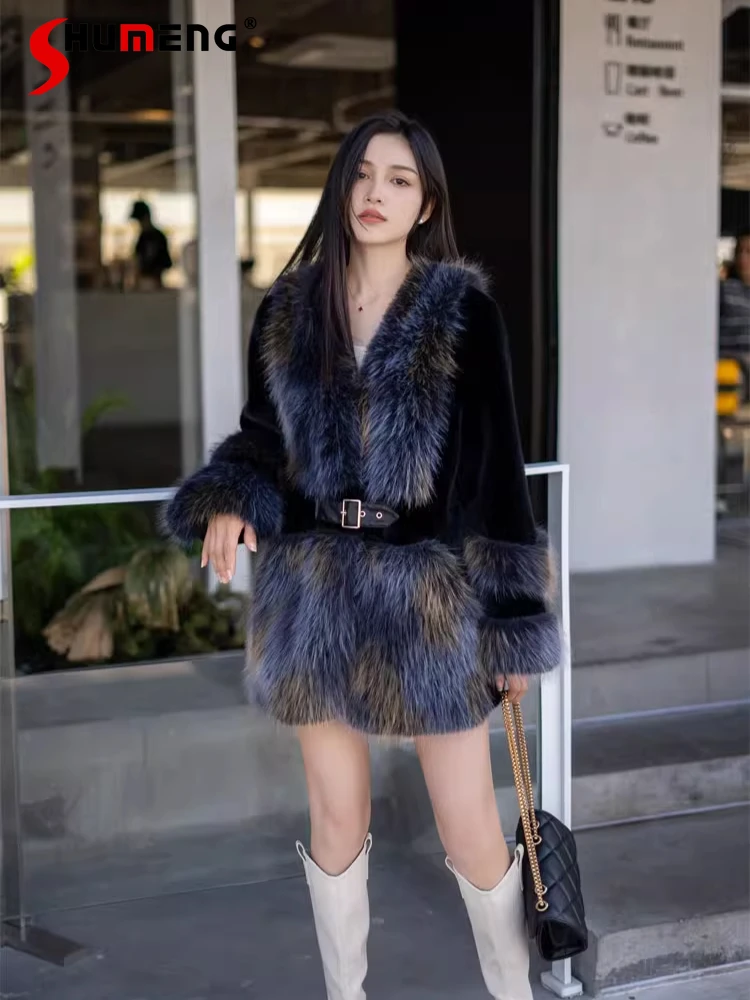 Imitation Fox Fur Coat Women's 2024 Winter New Chic Environmentally Friendly Mink Whole Mink Fur Integrated Short Faux Fur Coats