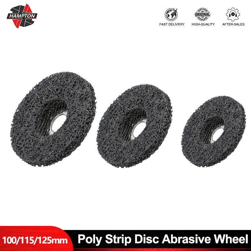 

HAMPTON 100/115/125mm Poly Strip Disc Abrasive Wheel Paint Rust Clean Remover Grinding Wheels For Angle Grinder Accessories