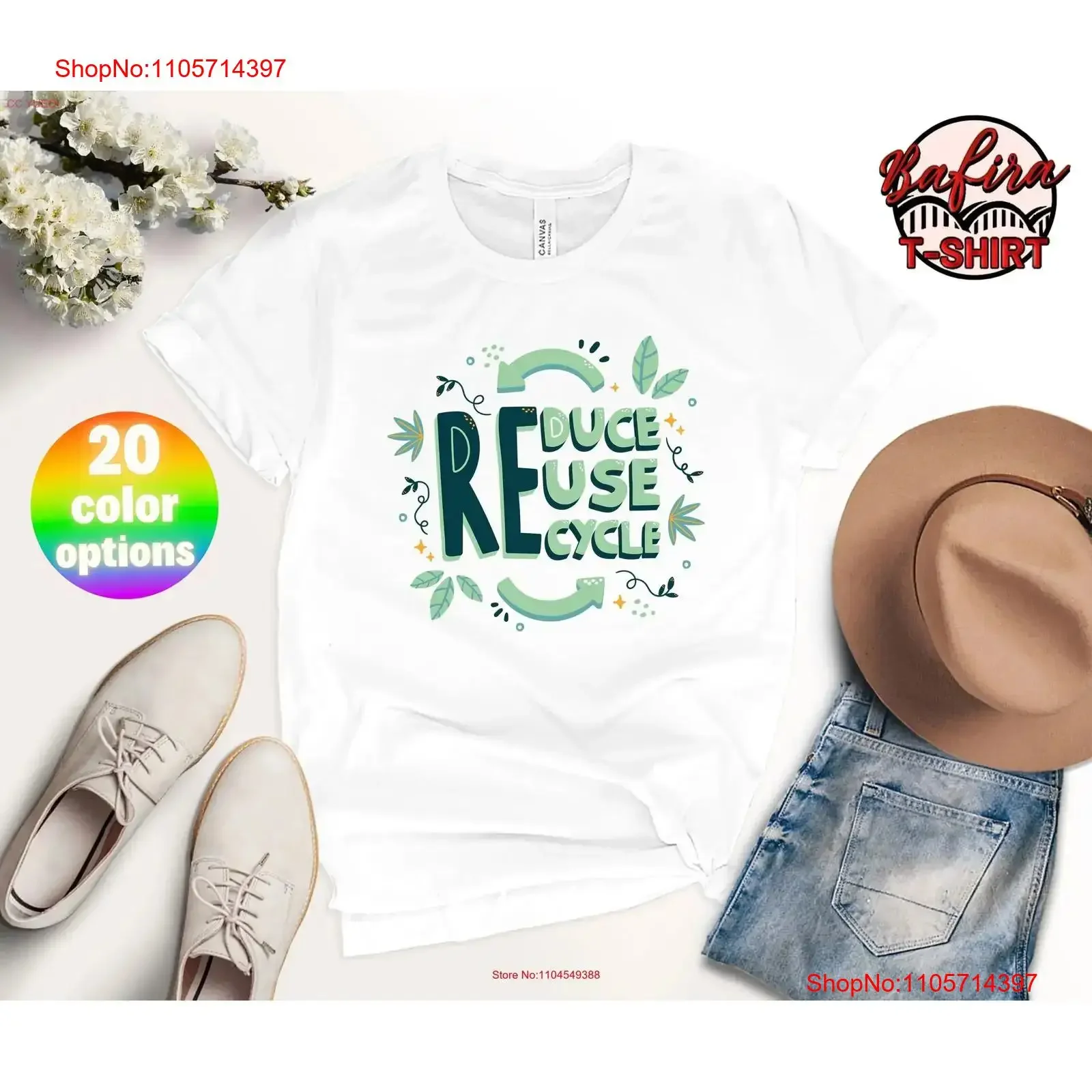 Reduce Reuse Recycle T Shirt Earth Day Make Everyday Awareness Environmental Nature Lover vintage Washed Slightly