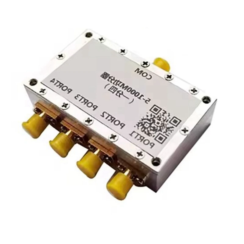 Combinador divisor de potencia RF de 5-1000M, divisor de potencia de 1 a 4 para amplificador de Radio transceptor UHF VHF 433M