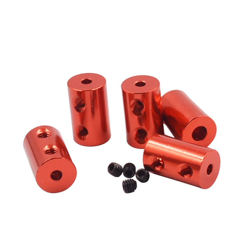 

1PCS Burgundy Aluminum Alloy Colored Coupling Rigid Coupling Set Screw Length: 25mm Specification: 3~10 Full Series