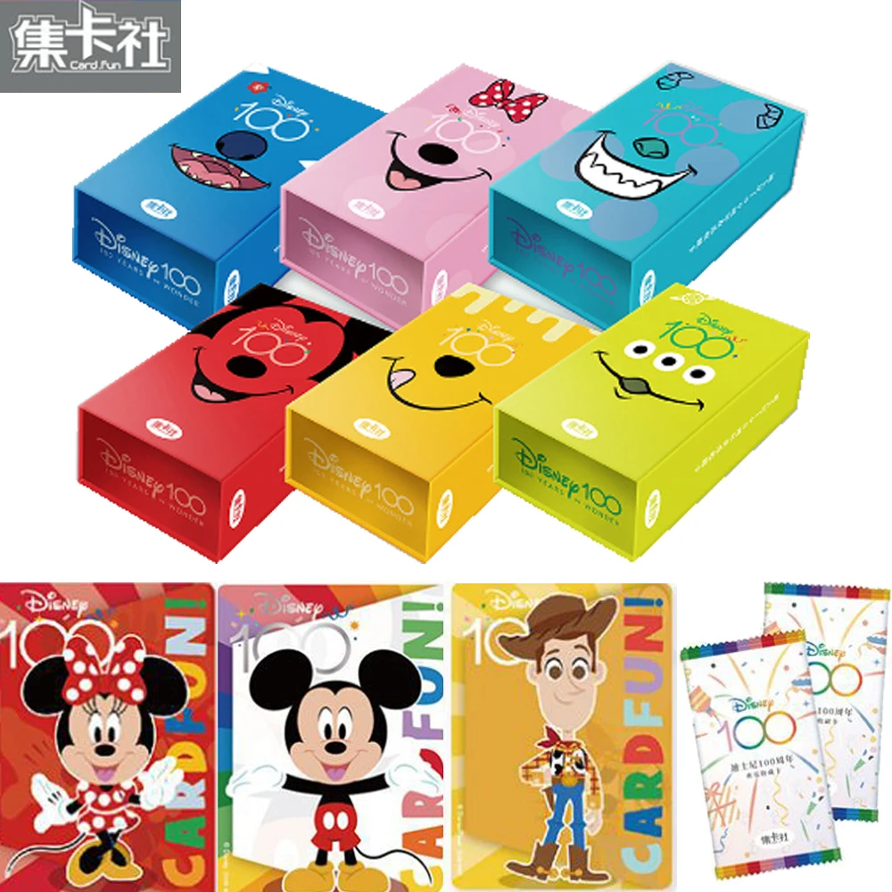 

New Disney 100 Anniversary Limited Joyful Collectible Cards Toy Story Trading Card Game Mickey Mouse Cartoon Anime Rainbow Card