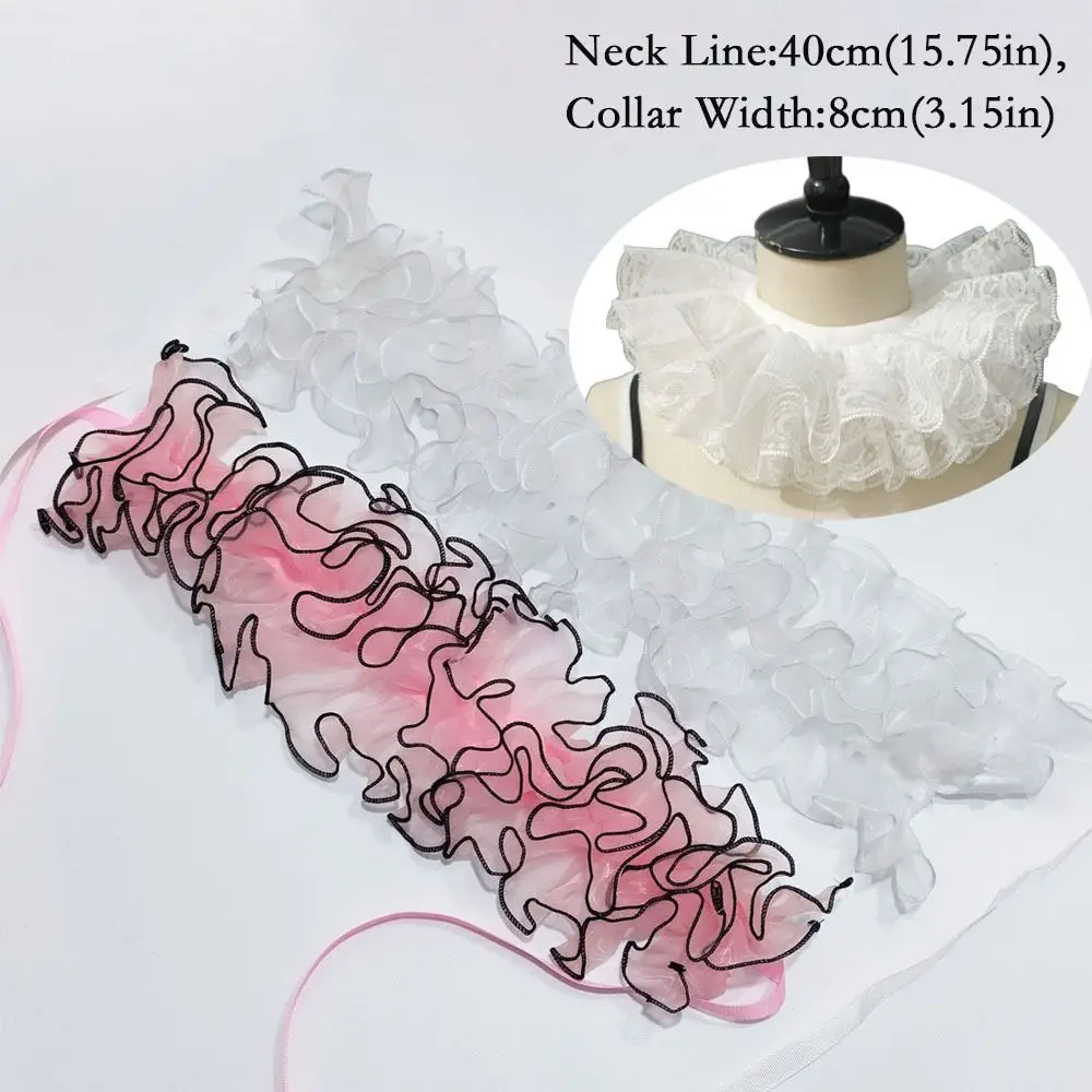 Ruffled Lace False Collar Layered Design Palace Aristocratic Literary Shawl Detachable Detachable Collar Cosplay Accessories