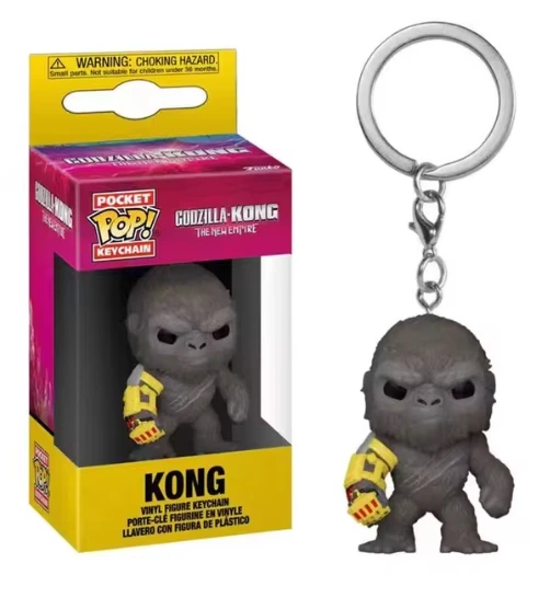 فونكو بوب جيب!!!!!!!!! سلسلة مفاتيح Godzilla الإمبراطورية الجديدة مقابل Godzilla Kong ، ألعاب مع صندوق