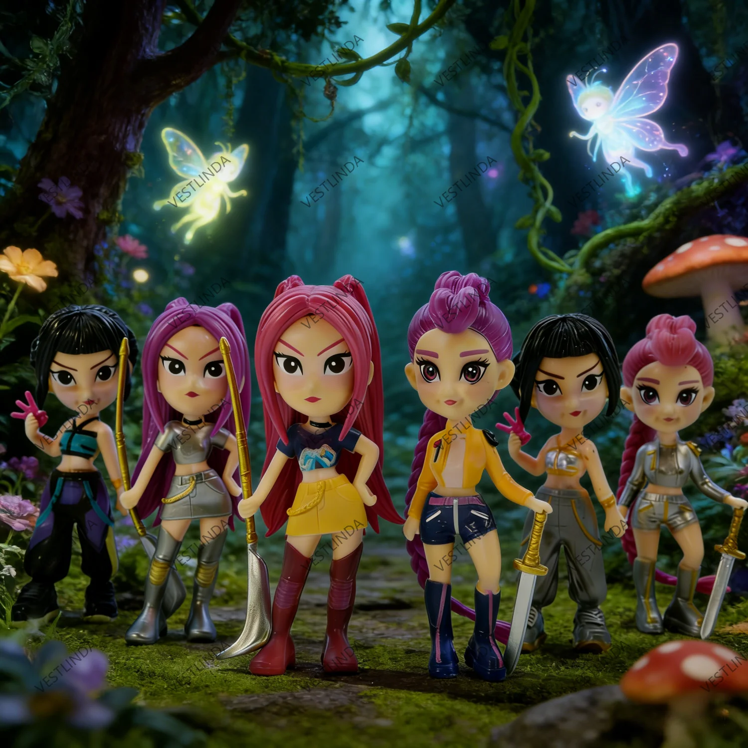 Figuras de Acción de Demon Hunter de Kpop, Juguetes de Anime, Adornos, Muñecas de Personajes Rumi, Mira, Zoey, Set de Modelos Coleccionables, Regalo para Niños y Fans