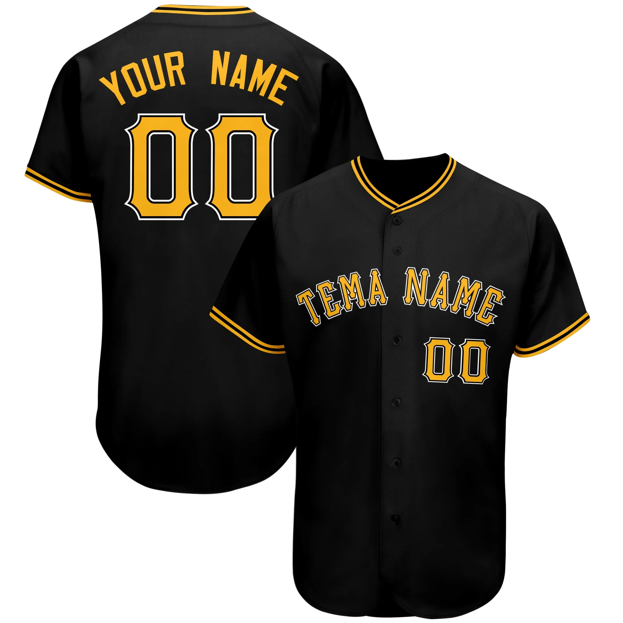 

Classic Baseball Jersey Custom Sublimation Print Team Name Number Baseball Shirt Plus Size Softball Game Training Jersey Men/kid