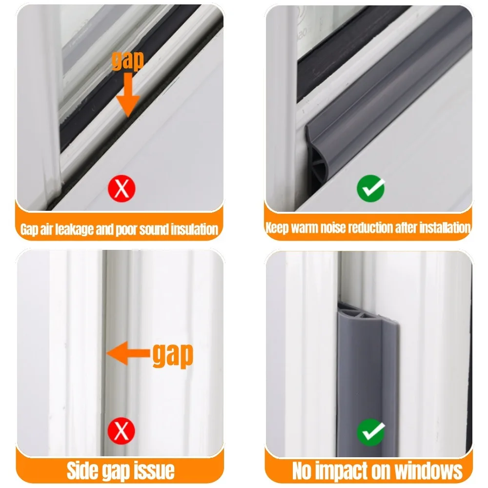 Bancs de fenêtre coulissants en caoutchouc de silicone, bande triangulaire de type P, coupe-vent et insonorisée, bande de remplissage d'espace de porte, 2m