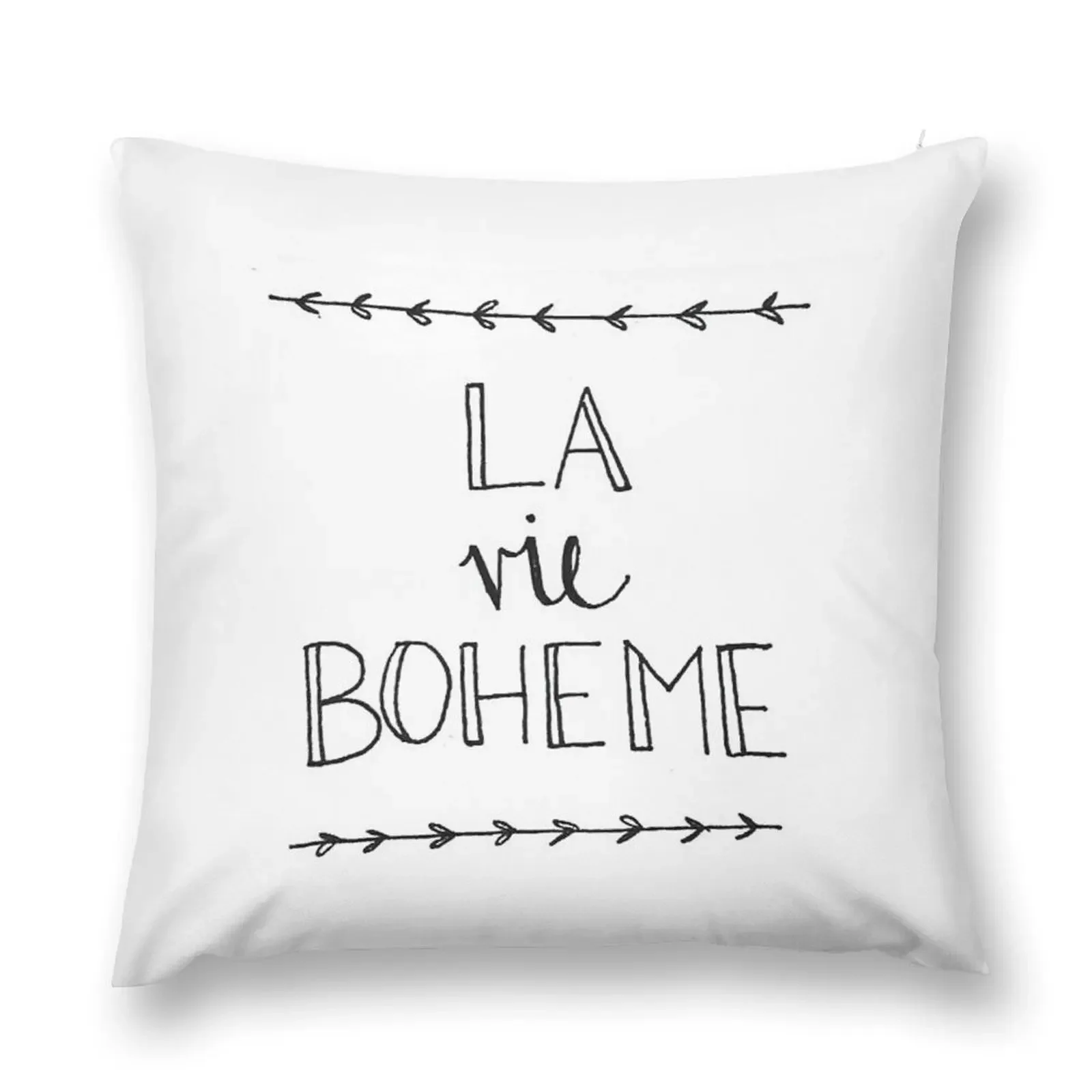 

La Vie Boheme (The Bohemian Life) Hand-Drawn Design Throw Pillow Sitting Cushion Decorative Sofa Cushions Couch Cushions pillow