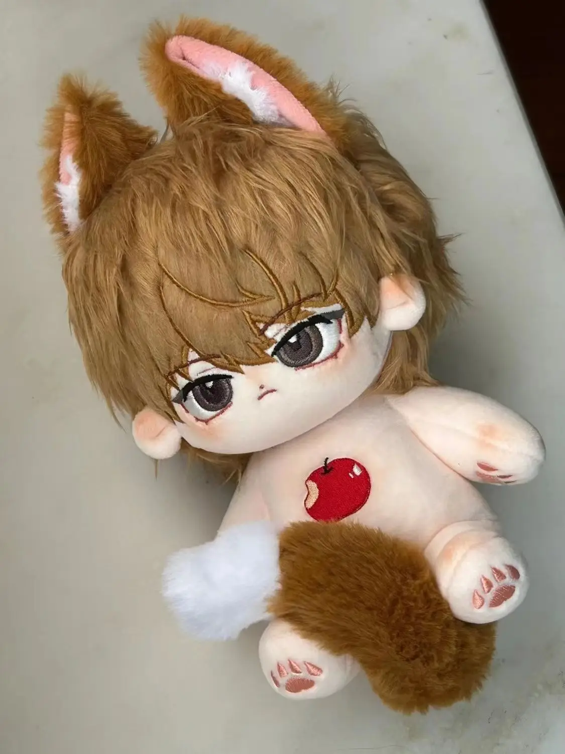 Yagami Light 20cm Cotton Stuffed Doll Toys with Cat Ears Cute Plush Puppet Animation Death Note Kira Gift Dolls for Kids Adults