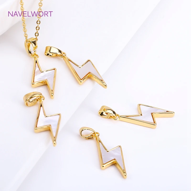 18K مطلية بالذهب النحاس الطبيعي شل القلب المعلقات سحر لصنع المجوهرات لوازم ، قلادة ذاتية الصنع صنع الملحقات بالجملة #5