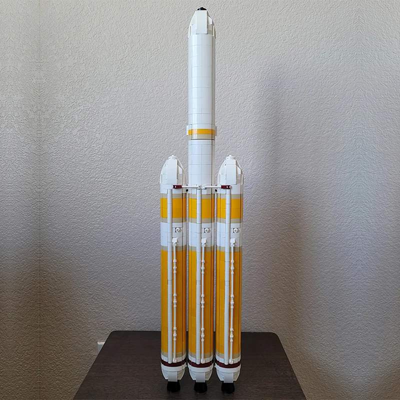 Moc Delta IV Heavy With Parker Solar Probe Saturn V Scale Rocket Building Blocks Set Mars Exploration Vehicle Children Toys Set