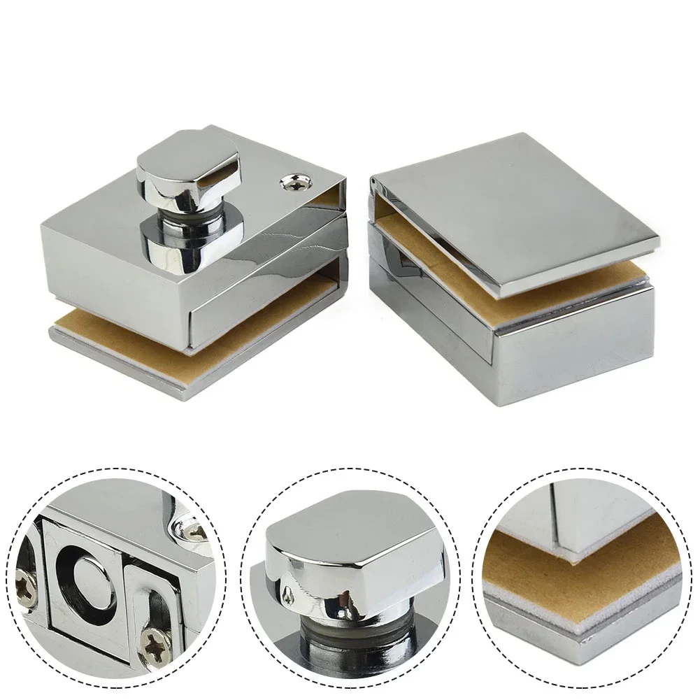 

Glass Door Latches Lock Bolt Zinc Alloy Thicken Free Opening Glass Door Latch Double Single Glass Door Lock For Home Office