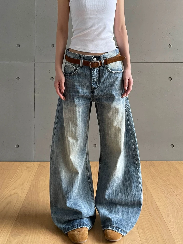 

Осень-зима 2022, женские джинсовые брюки, винтажные Harajuku Y2K, японские мешковатые джинсы в стиле гранж с низкой посадкой, мужские брюки, широкий крой бойфренда