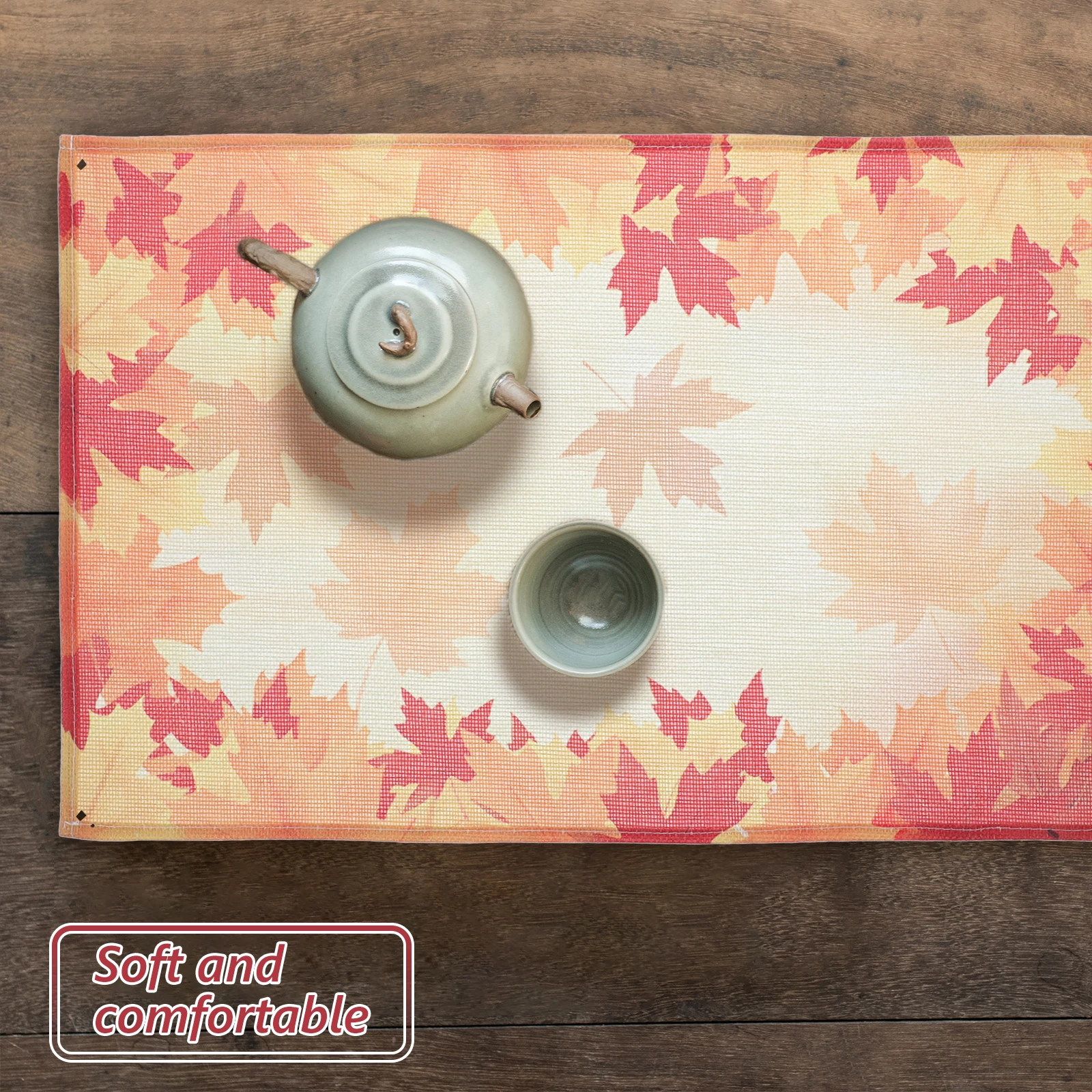 

Placemat Charm Mats Thanksgiving Leaf Shaped Placemats Flax Leaves Table Dining