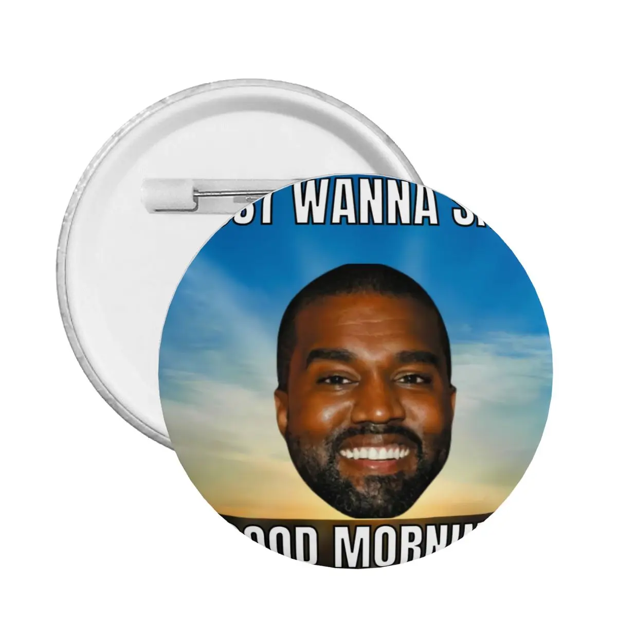 Pin de botón personalizado, Kanye West Meme, rapero, Creador de música, insignias, broche, regalo