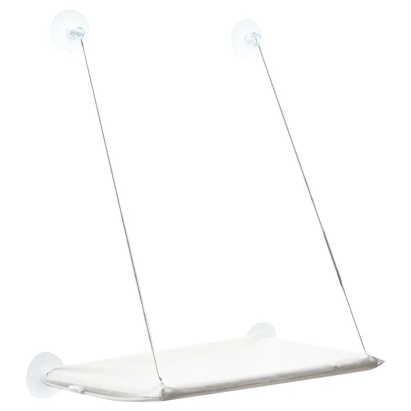 Securely Mounted Ultra-Soft Cat Window Hammock Bed-Cozy Cloud-Like Perch For Feline Naptime-Pet Supplies Perfect Space-Saving B