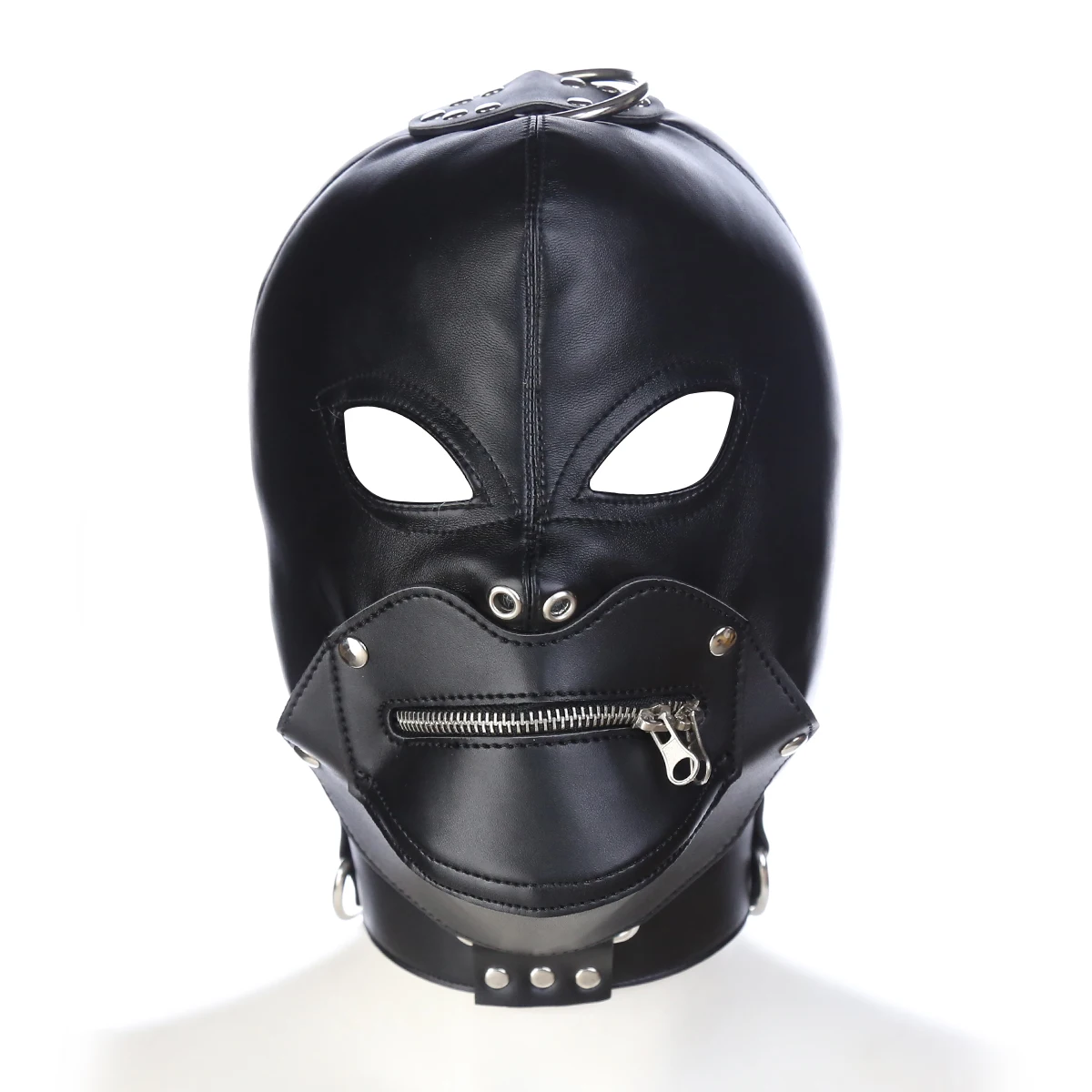 

SM Halloween Demon Headcover with Zip Mask Headgear Bondage Punishment Passion Flirting Sex Toys for Women and Couples Roleplay