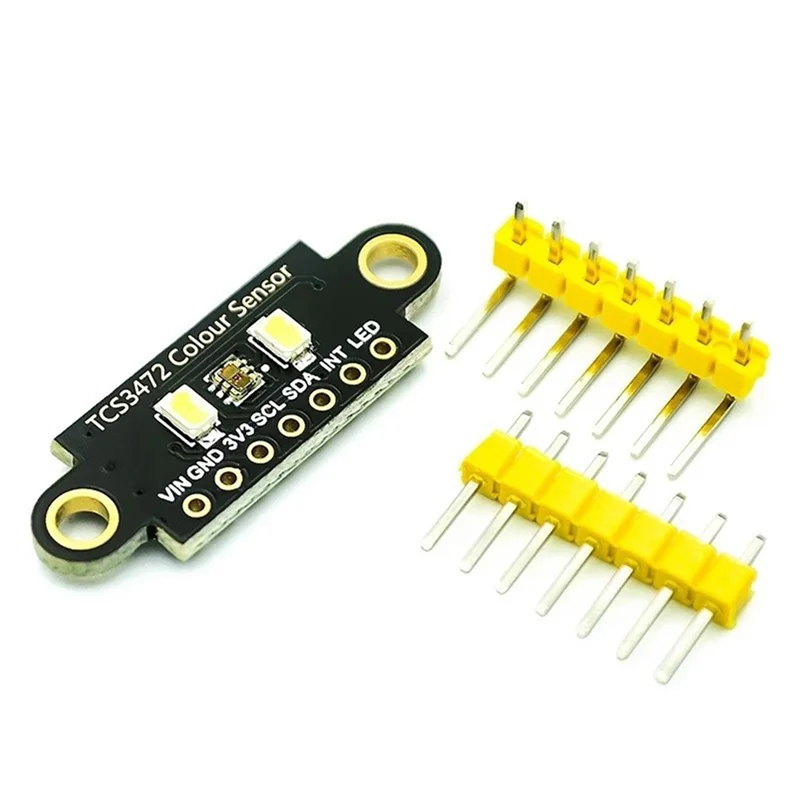 2X TCS34725 Color Sensor TCS3472 RGB Sensor Recognition Module RGB Development Board IIC For Arduino STM32,Double Hole,Requisite