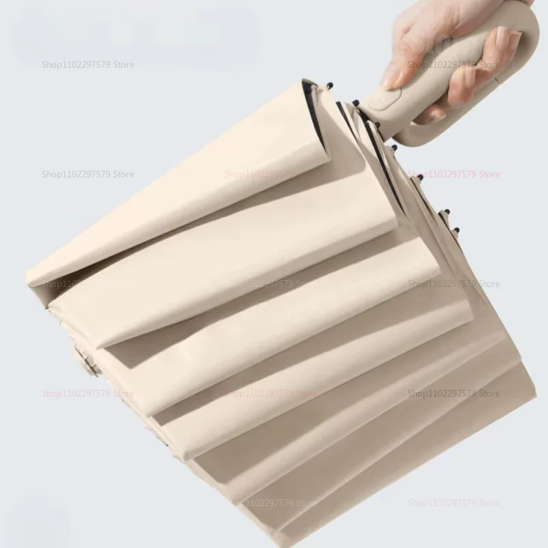 2025 مظلة أوتوماتيكية جديدة 125 سنتيمتر مقاومة للرياح والمطر الموسع المحمولة المدمجة حلقة تسلق تصميم السفر استخدام الاستوديو في الهواء الطلق. #6