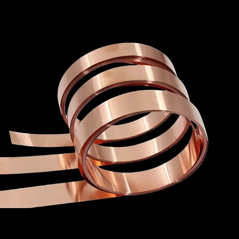 

T2 Pure Copper Sheet Strip 1M Length Ultra Thin Copper Foil for EMI Shielding Grounding & Thermal Management