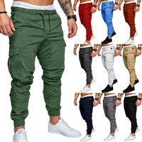 Pantalones Casuales de Tela Tejida para Hombre, Ropa de Calle, Estilo Urbano, Novedad 2026, Pantalones de Trabajo con Múltiples Bolsillos, Leggings, Pantalones Casuales de Trabajo