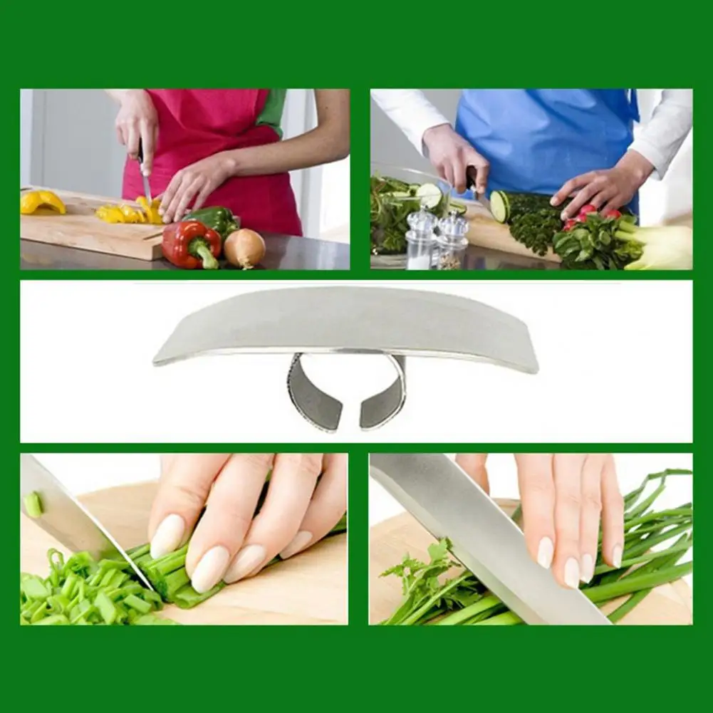 

Защитные ограждения для резки еды, регулируемая защита для пальцев из нержавеющей стали для безопасной нарезки кубиками, кухонная многоразовая рука для резки