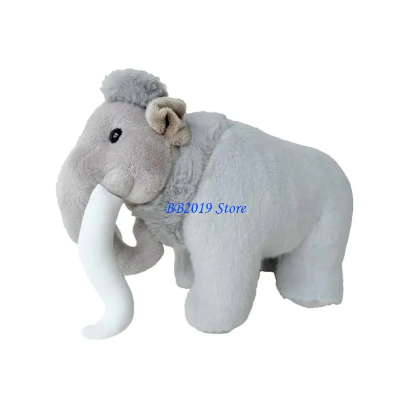 Q0KB Olifant pluche knuffel kinderknuffel Zacht katoen gevuld sierkussen