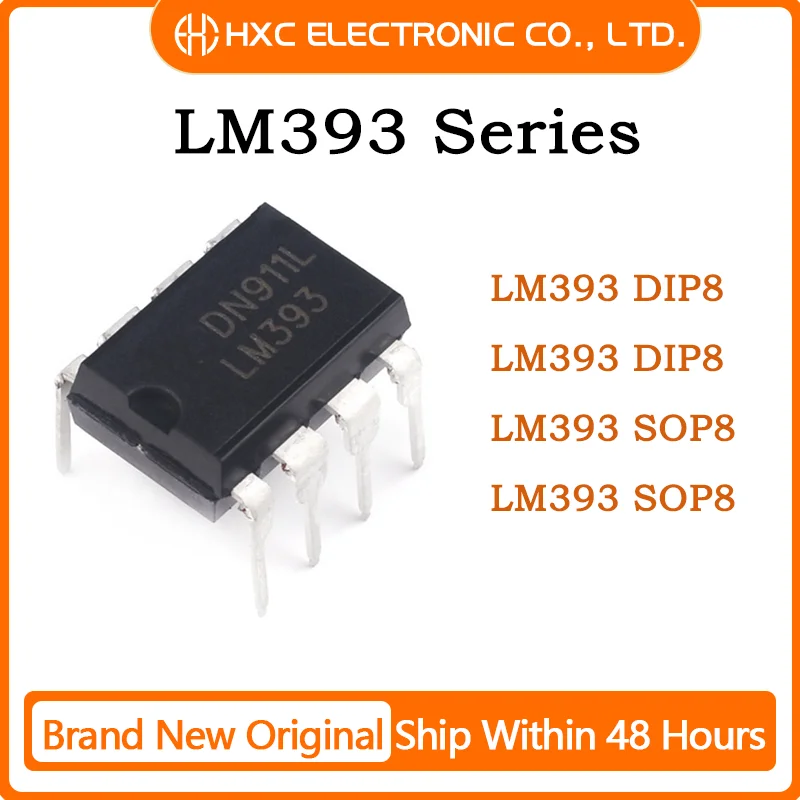 

100PCS LM393 DIP8 LM393 SOP8 100% New Original Linear Comparator