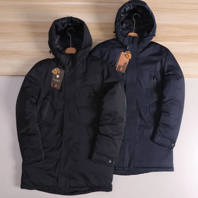 

Thiened Winter Jaet Men's Outdoor Parka Cotton Coat Windproof Snowproof Faion Urban Sle Long Sve Hooded Coat