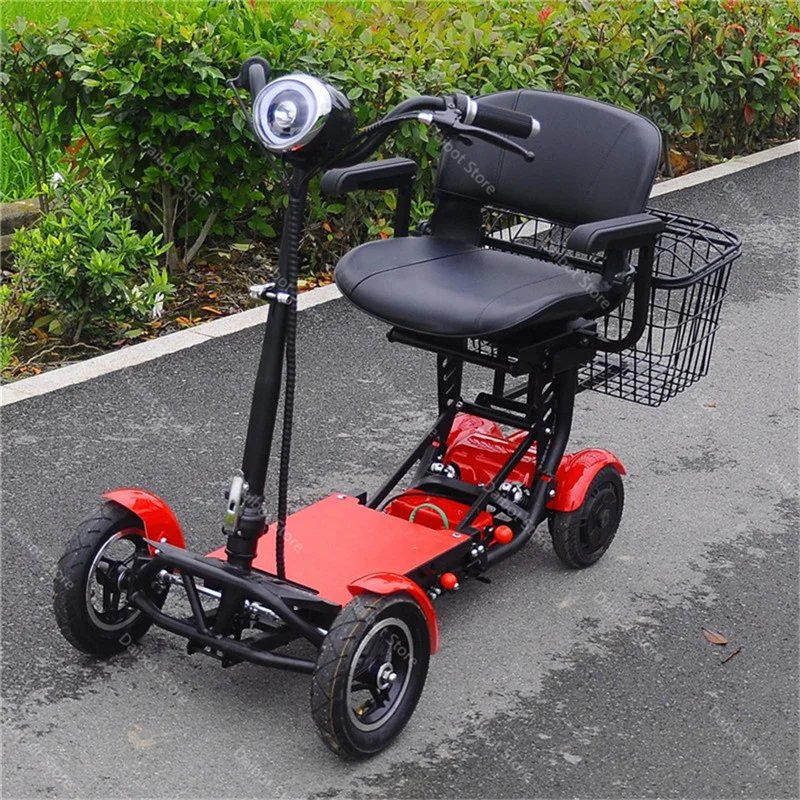36V 500W Dual Motor klappbarer 4-Rad-Elektroroller für ältere Menschen, großer Sitz, 10-Zoll-Mobilitätsroller für Reisen, abnehmbare Armlehne – Detail 8