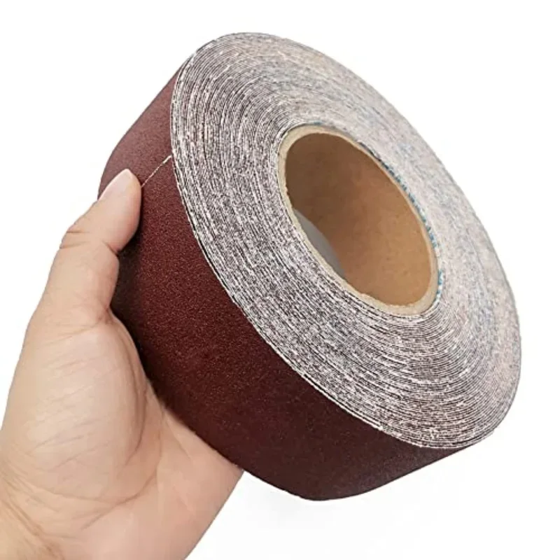 Rolo de lixa abrasiva contínua, Pronto para cortar Emery Cloth para Drum Sander, Carpintaria, Lixamento de metal automotivo, 6m