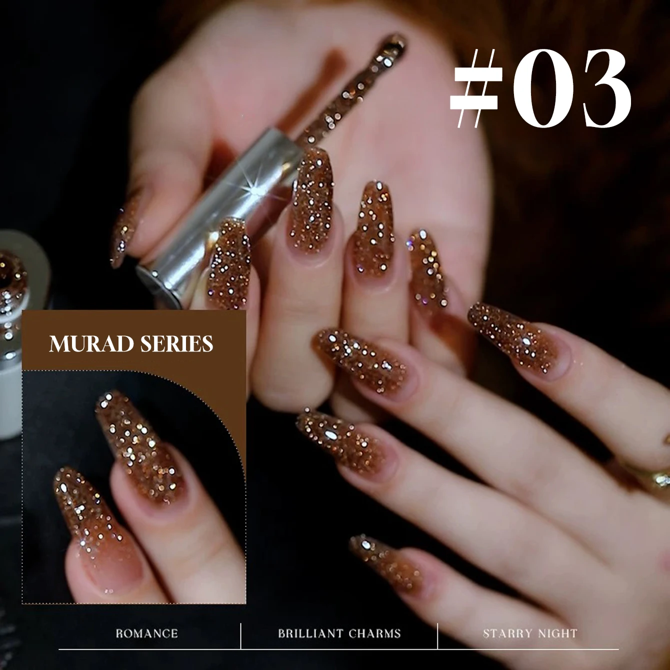 12ML 1PCS Sommer Nägel Maillard Crushed Diamant Gel Nagellack 2025 Neue Stil Herbst Heißer Verkauf Gold Nagel kleber Rote Nägel