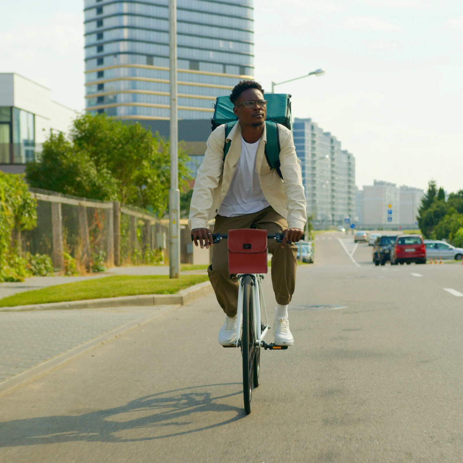 

Coffee Handlebar Bag For Bicycle Motorcycle Saddlebag Durable Synthetic Cycling Storage Front Tube Mount Bike Pannier