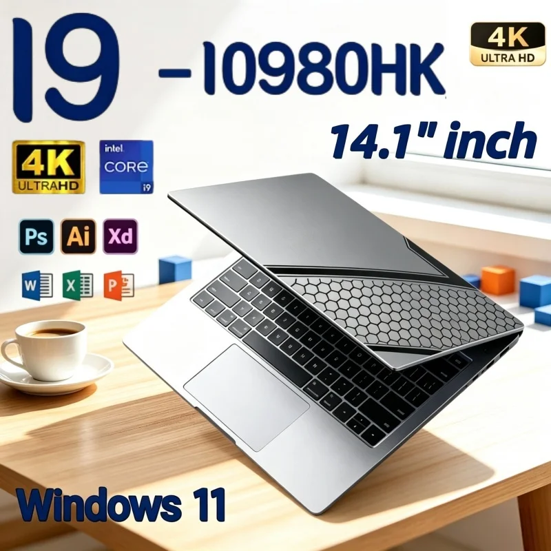 Intel Core I9 10980HK 14.1 Inch Reliable Laptop 8C 16T 2.4 5.3GHz 16MB 45W 32GB 2TB M.2 SSD Gaming Notebook Office