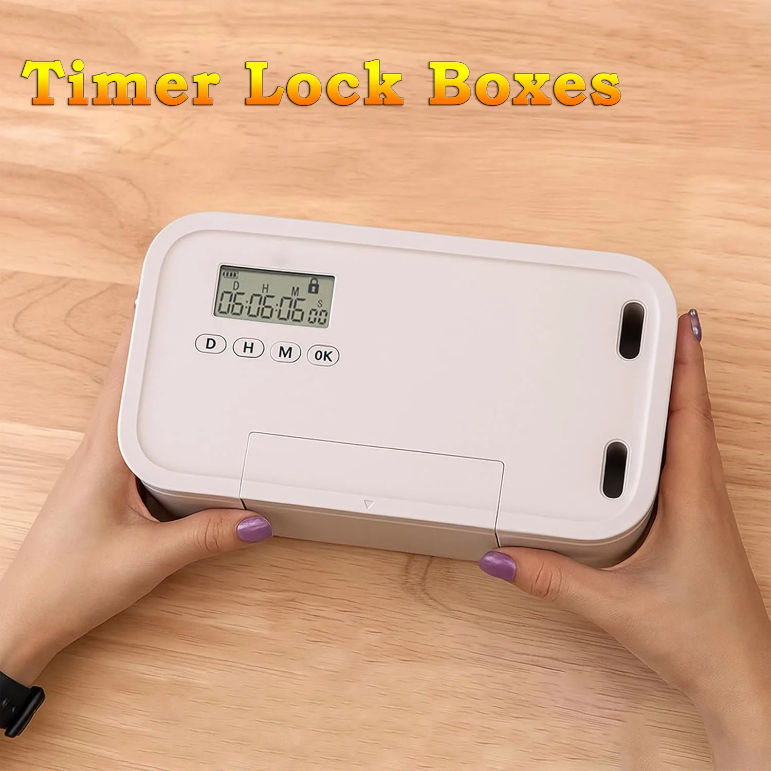 Electronic Lockable Timer Boxes for Safe Storage of Phones Cigarettes Personal Items and Files Multi-Function Container