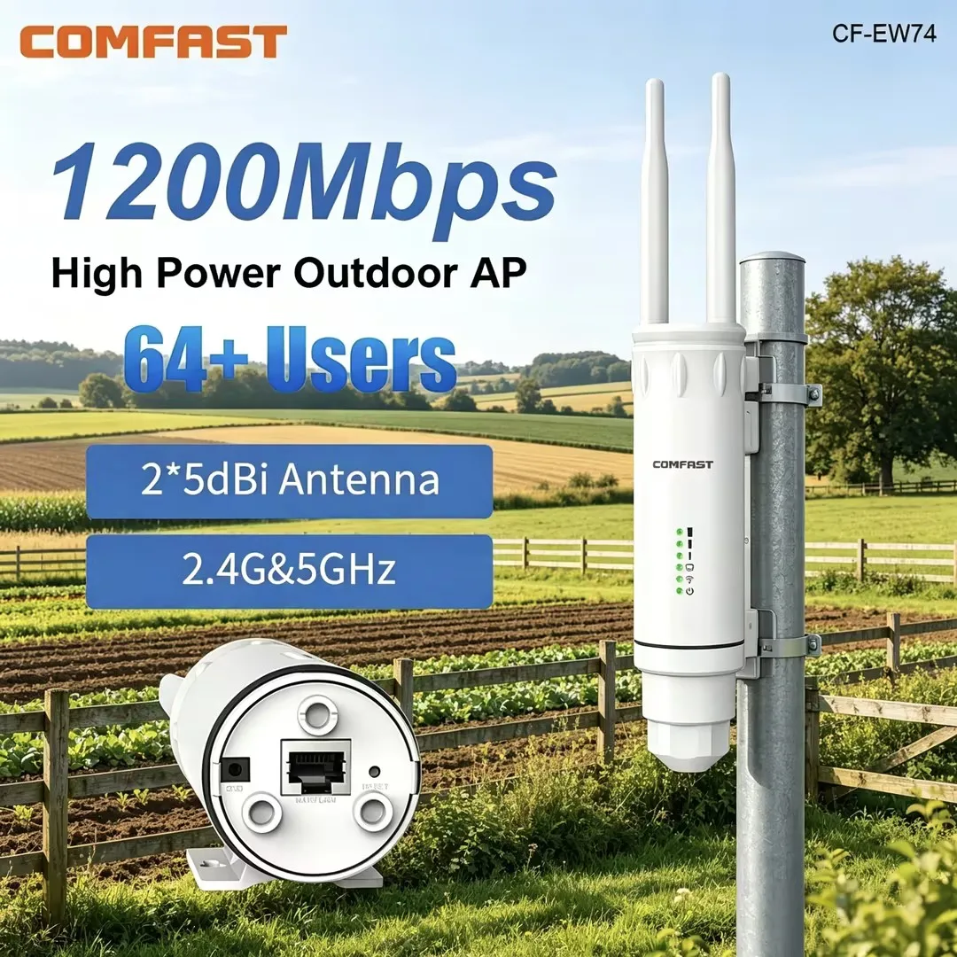COMFAST Available in Russian Overseas Warehouses Outdoor Long Rang Street AP 2.4Ghz 5.8Ghz Relay