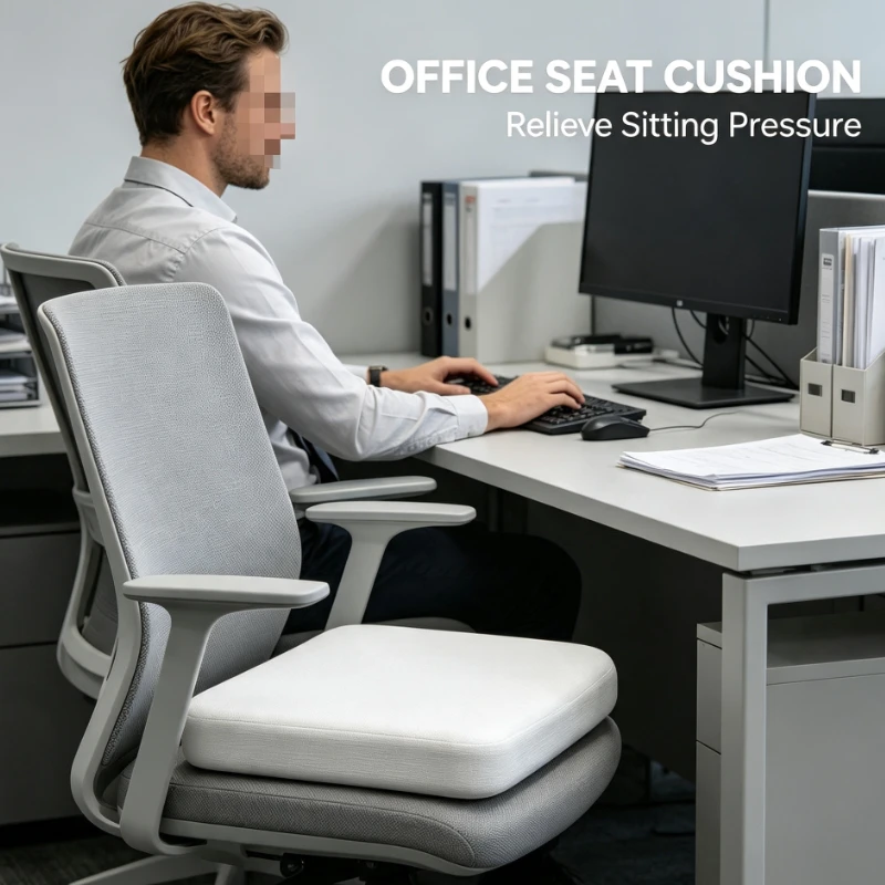 5Pcs-Memory Foam Chair Cushion for Office Seat Pad Anti-Tailbone Pain Breathable Washable Multi-scene Application