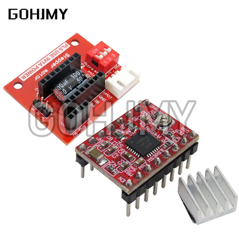 Impressora 3D A4988 DRV8825 Placa de painel de controle do driver do motor de passo Placa de expansão + A4988/DRV8825