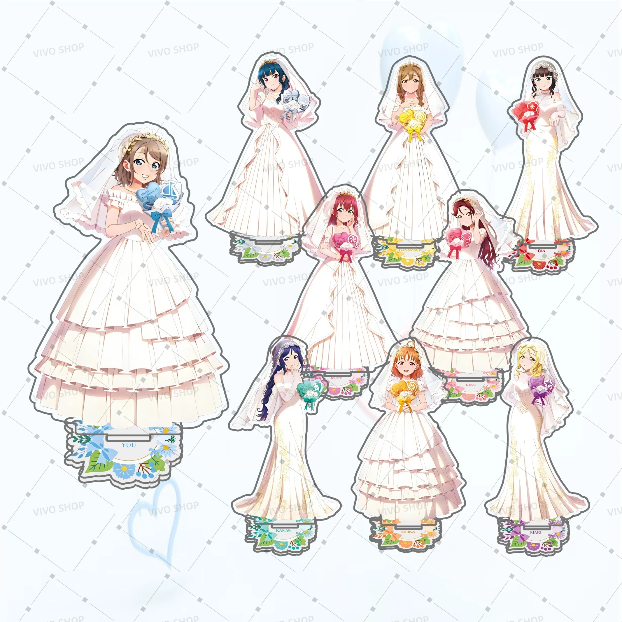 ¡Amo a Love Live Sunshine!! Llaveros de acrílico con colgante de Chika Takami y Riko Sakurauchi, regalos para fans de cosplay