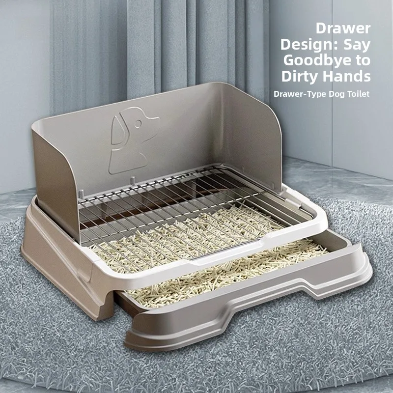 

Лоток для собак мелких пород Der pe Dog Toilet с настенным контейнером для отходов, марка Sweet Power, модель TD-366