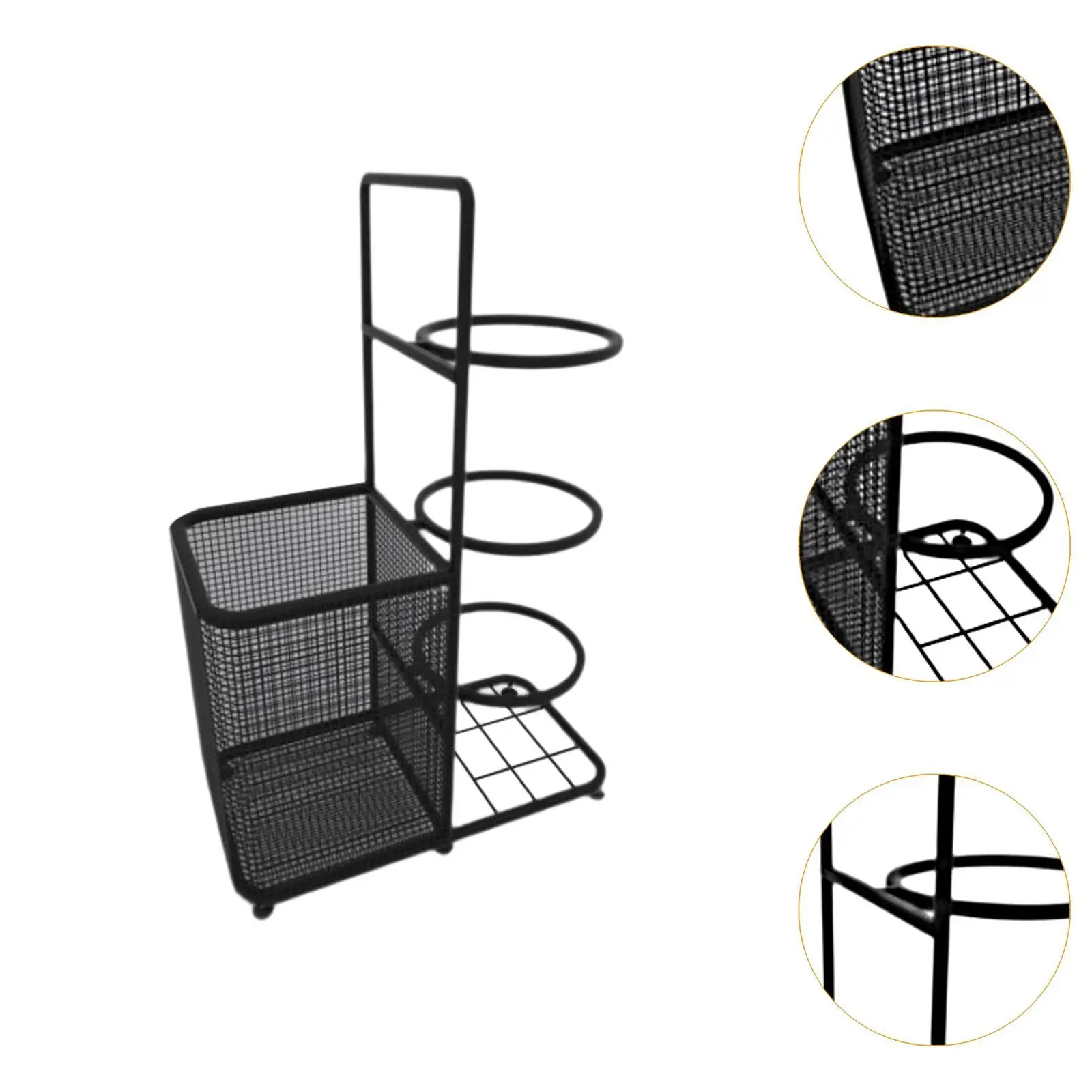 Basketball Storage Rack, Ball Rack Portable Vertical Indoor with Mesh Bag, Football Organizer Ball Storage Holder